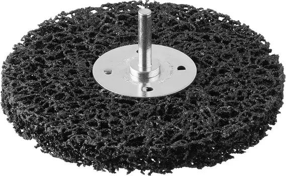 Кордщетка, для дрели Зубр 125 мм, плоская, нейлон с абразивным покрытием, 1шт. (35162-125_z01)