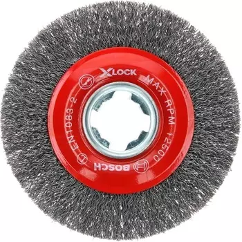 Кордщетка для ушм (болгарки) Bosch 115мм, плоская, гофрированная, сталь, 1шт. (2608620732)