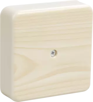 Коробка распаячная квадратная 75ммx75мм, глубина 20мм, наружный, IP20, светлое дерево, с крышкой, 6-клемм 6мм2, IEK КМ41212-03 (UKO10-075-075-020-K21)