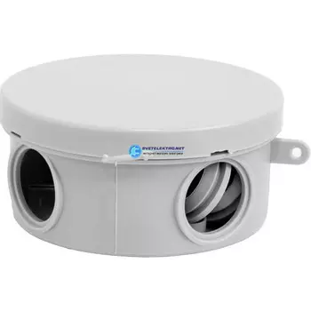 Коробка распределительная круглая, 40 мм, скрытый монтаж, IP54, вводов:4, серый, с крышкой, TOKOV ELECTRIC (TKE-KR-85-40-C06)