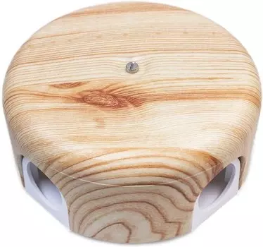 Коробка распределительная круглая, 7.8 см, глубина 1.4 см, наружный монтаж, IP20, вводов:4, карельская сосна, Bironi ЛИЗЕТТА B1-521-13-K (B1-521-13-K)