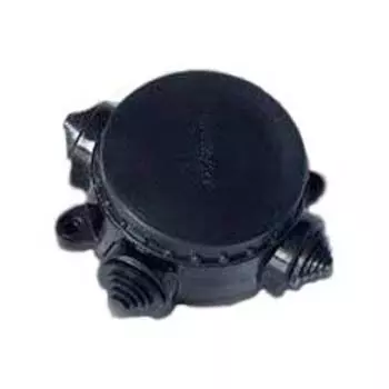 Коробка распределительная круглая, 9.5 см, глубина 6 см, скрытый монтаж, IP65, вводов:3, черный, с крышкой, Чптуп вэтп СВЕТ КЭМ 2-660-3 (С000046)