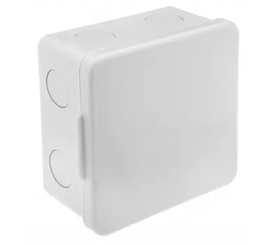 Коробка распределительная квадратная 100ммx100мм, глубина 55мм, наружный монтаж, IP54, вводов:8, серый, с крышкой, GUSI Electric (С3В100)