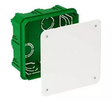 Коробка распределительная квадратная 11.2 см x 11.2 см, глубина 5.1 см, скрытый монтаж, IP30, с крышкой, Schneider Electric SchE (IMT35122)