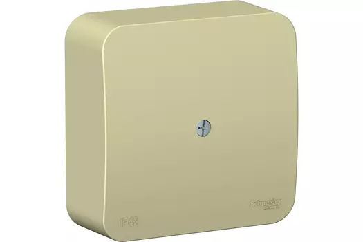 Коробка распределительная квадратная 7.5 см x 7.5 см, глубина 3 см, наружный монтаж, IP42, бежевый, Schneider Electric Blanca (BLNRK000017)