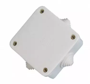 Коробка распределительная квадратная 75ммx75мм, глубина 40мм, наружный монтаж, вводов:4, серый, с крышкой, Чптуп вэтп СВЕТ КЭМ 3-10-4 Белтиз (Э000023)