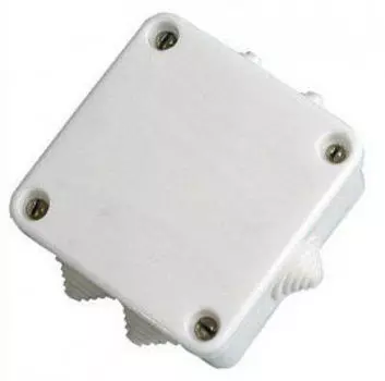 Коробка распределительная квадратная 9 см x 9 см, глубина 4.8 см, наружный монтаж, IP44, вводов:7, наличие сальников, белый, с крышкой, Чптуп вэтп СВЕТ БелСвет КЭМ 5-10-7 (Э000021)