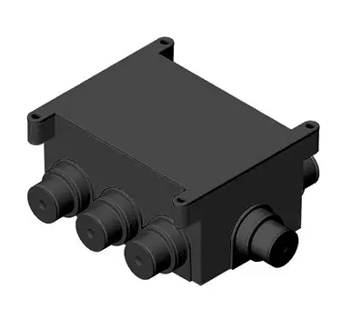 Коробка распределительная прямоугольная 11.8 см x 7.6 см, глубина 6 см, скрытый монтаж, IP44, вводов:8, для монолитных стен, HEGEL (КР1301)