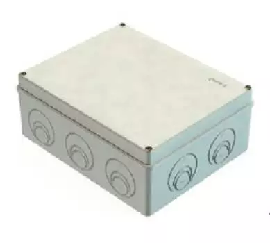 Коробка распределительная прямоугольная 240ммx195мм, глубина 90мм, наружный монтаж, IP55, с крышкой, Greenel (GE41272)