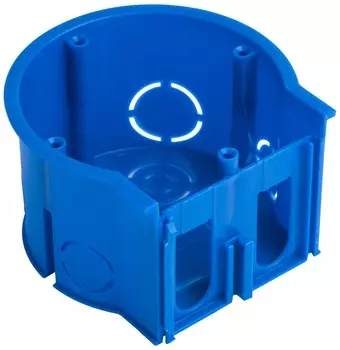 Коробка установочная EKF КМТ-010-4005, модулей: 1, мест: 1, 7.1 см x 4.5 см, для сплошных стен, синий (plc-kmt-010-4005)