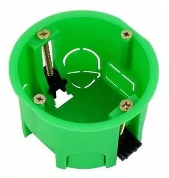 Коробка установочная HEGEL ГИПРОК КУ1203, модулей: 1, мест: 1, 6.8 см x 4 см, для полых стен, зеленый (9763783)