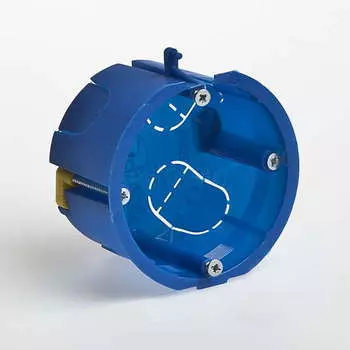 Коробка установочная RUVinil 10170, модулей: 1, мест: 1, 6.5 см x 4 см, для гипсокарт., синий (41914)