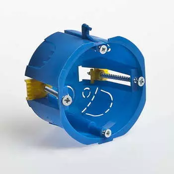 Коробка установочная RUVinil 10176, модулей: 1, мест: 1, 6.5 см x 4.5 см, для сплошных стен, синий (63747)