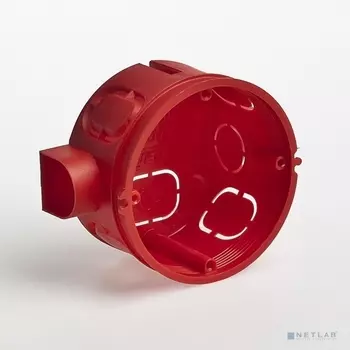 Коробка установочная RUVinil 10180, модулей: 1, мест: 1, 6.5 см x 4 см, для сплошных стен, красный (23854)