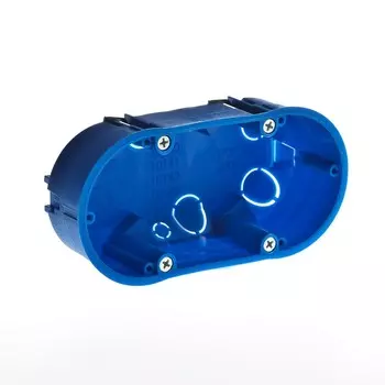 Коробка установочная RUVinil TYCO 10142, модулей: 2, мест: 1, для полых стен, синий (10142)