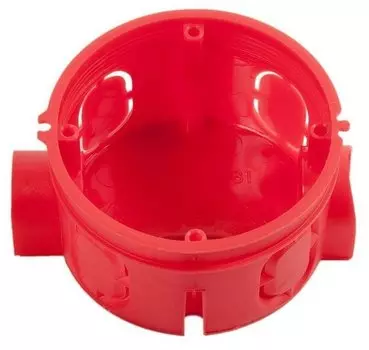 Коробка установочная RUVinil TYCO 10180, модулей: 1, мест: 1, 6.5 см x 4 см, для полых стен, красный (82000050)