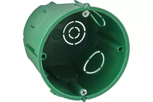 Коробка установочная Schneider Electric DIY 2881588, 1, 1-место ⌀65ммx60мм, для сплошных стен, зеленый (IMT351011)
