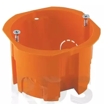 Коробка установочная TDM SQ1402-1128, модулей: 1, мест: 1, 6.5 см x 4.5 см, для сплошных стен, оранжевый (SQ1402-1128)