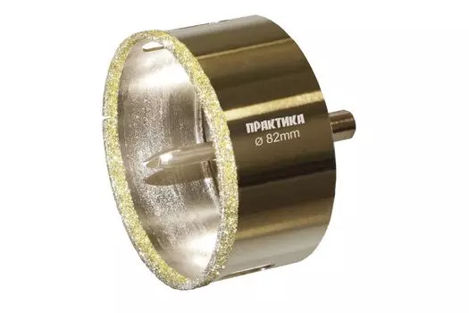 Коронка алмазная 8.2 см x 7 см, по камню и керамограниту керамической плитке, ПРАКТИКА Профи, 1 шт. (917-736)