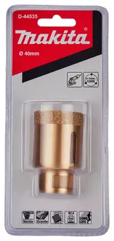 Коронка алмазная Makita 4 см, бетон, камень, кирпич (D-44535)