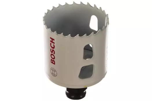 Коронка Bosch BiM PROGRESSOR 51мм, хвостовик: Power Change, биметаллическая, алюминий, гипсокартон, дерево, ДСП, МДФ, медь, оргстекло, ПВХ, сталь (2608594218)