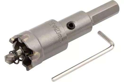 Коронка FIT Профи 2.3 см, хвостовик: шестигранник, инструментальная сталь с твердосплавными карбидными вставками, нержавеюзая сталь до 3 мм, алюминий , сталь, латунь до 10 мм (36823)