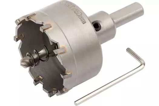 Коронка FIT Профи 5 см, хвостовик: шестигранник, инструментальная сталь с твердосплавными карбидными вставками, нержавеюзая сталь до 3 мм, алюминий , сталь, латунь до 10 мм (36850)