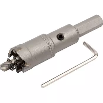 Коронка кольцевая FIT Профи 20мм, хром-ванадиевая сталь с карбидными вставками (36820)