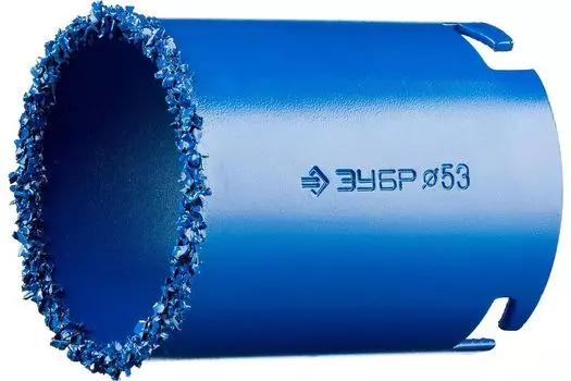 Коронка кольцевая Зубр 5.3 см, алмазная, керамогранит (33350-53_z01)