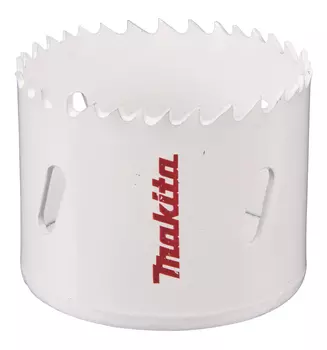 Коронка Makita BI-M 5.7 см, биметаллическая, древесина, цветной металл, гипсокартон, ДСП, фанера, оргстекло, твердая пластмасса (D-17099)