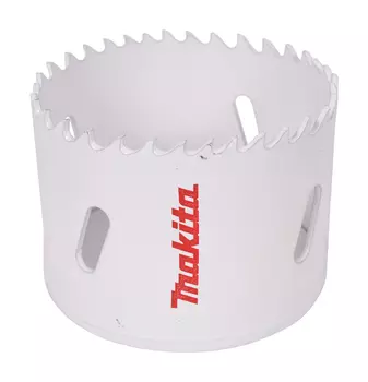 Коронка Makita BI-M 6 см, биметаллическая, древесина, цветной металл, гипсокартон, ДСП, фанера, оргстекло, твердая пластмасса (D-25688)