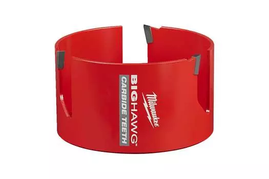 Коронка Milwaukee Big Hawg 11.7 см, хвостовик: 5/8 дюйма, кирпича, газобетонных блоков, блоков из песчаника твердостью до 30 Н/мм, ДСП, ДВП, фанеры, МДФ средней твердости, пластика и ДСП с пластиковым покрытием (4932464936)