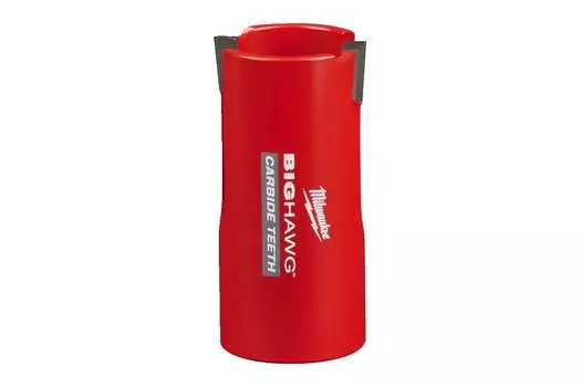 Коронка Milwaukee Big Hawg 2.5 см, хвостовик: 5/8 дюйма, кирпича, газобетонных блоков, блоков из песчаника твердостью до 30 Н/мм, ДСП, ДВП, фанеры, МДФ средней твердости, пластика и ДСП с пластиковым покрытием (4932464921)