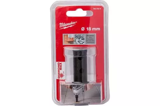 Коронка Milwaukee Diamond MAX 1.8 см, хвостовик: М14, алмазная, керамика, камень, стекловолокно (4932478276)