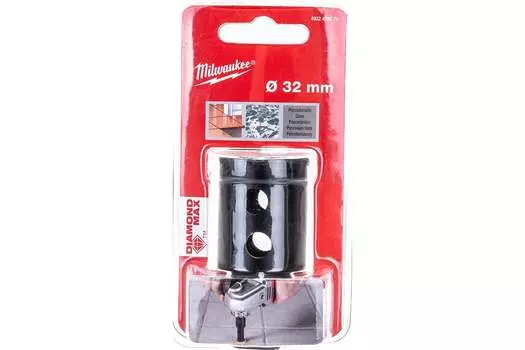 Коронка Milwaukee Diamond MAX 3.2 см, хвостовик: М14, алмазная, керамика, камень, стекловолокно (4932478279)