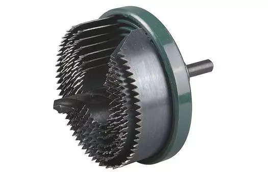 Коронка наборная KRAFTOOL 25, 32, 38, 45, 50, 56, 62 мм, хвостовик: цилиндрический, кольцевая, дерево, гипсокартон, ДСП (29580-H7-18)