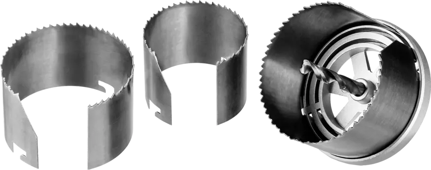 Коронка наборная Зубр ЭКСПЕРТ 60, 73, 80м­м, хвостовик: шестигранник, металл, дерево, ДСП, фанера, пластик (29595-H3-42)