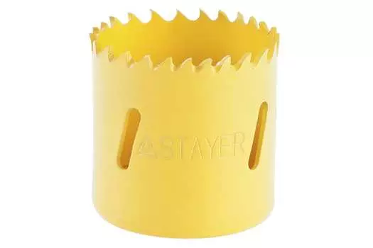 Коронка STAYER 6.7 см, хвостовик: резьба 5/8, биметаллическая, металл, дерево, ДСП, гипсокартон, пластмасса (29547-067)