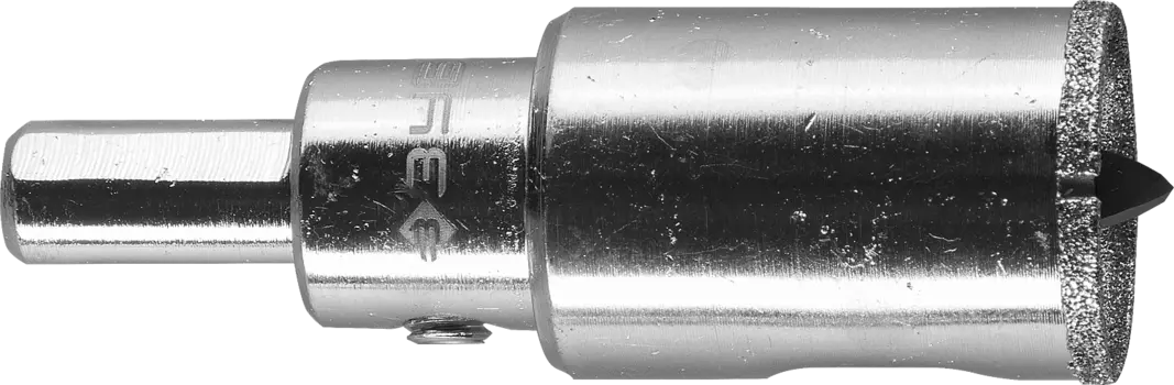 Коронка Зубр ПРОФЕССИОНАЛ 2.2 см, хвостовик: трехгранный, алмазная, керамическая и кафельная плитка, стекло (29850-22)