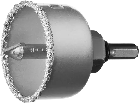 Коронка Зубр 5.1 см, хвостовик: шестигранник, алмазная, ячеистый бетон, гипсокартон, керамика, кирпич (33360-051_z01)