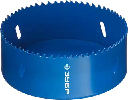 Коронка Зубр ЭКСПЕРТ 11.4 см, хвостовик: резьба 5/8", биметаллическая, металл, дерево, ДСП, фанера, пластик (29531-114_z01)