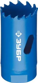 Коронка Зубр ЭКСПЕРТ 2.5 см, хвостовик: резьба 1/2", биметаллическая, металл, дерево, ДСП, фанера, пластик (29531-025)