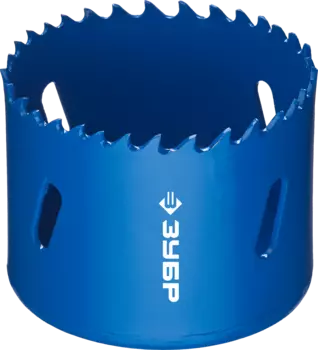 Коронка Зубр ЭКСПЕРТ 5.7 см, хвостовик: резьба 5/8", биметаллическая, металл, дерево, ДСП, фанера, пластик (29531-057)