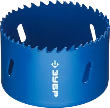 Коронка Зубр ЭКСПЕРТ 7.3 см, хвостовик: резьба 5/8", биметаллическая, металл, дерево, ДСП, фанера, пластик (29531-073_z01)