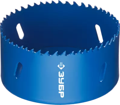 Коронка Зубр ЭКСПЕРТ 8.9 см, хвостовик: резьба 5/8", биметаллическая, металл, дерево, ДСП, фанера, пластик (29531-089_z01)