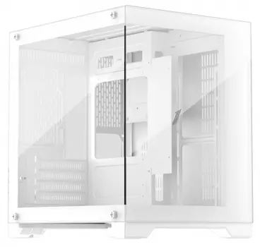Корпус 1STPLAYER MEGAVIEW MV5-T White, mATX, Mini-Tower, 2xUSB 3.0, белый, без БП (MEGAVIEW MV5-T White)