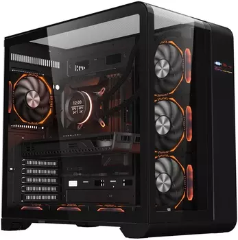 Корпус 1STPLAYER RT7, ATX, Midi-Tower, USB 3.0, черный, без БП (RT7-BK)