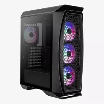 Корпус AeroCool Aero One Frost-G-BK-v1, ATX, Midi-Tower, 2xUSB 3.0, черный, без БП (4710562752328)