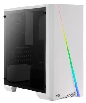 Корпус AeroCool Cylon Mini White, mATX, Mini-Tower, USB 3.0, RGB подсветка, белый, без БП (4718009159266)
