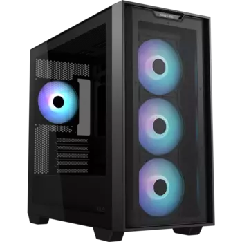 Корпус ASUS A21 PLUS, mATX, Mini-Tower, 2xUSB 3.0, RGB подсветка, черный, без БП (90DC00H0-B19010)